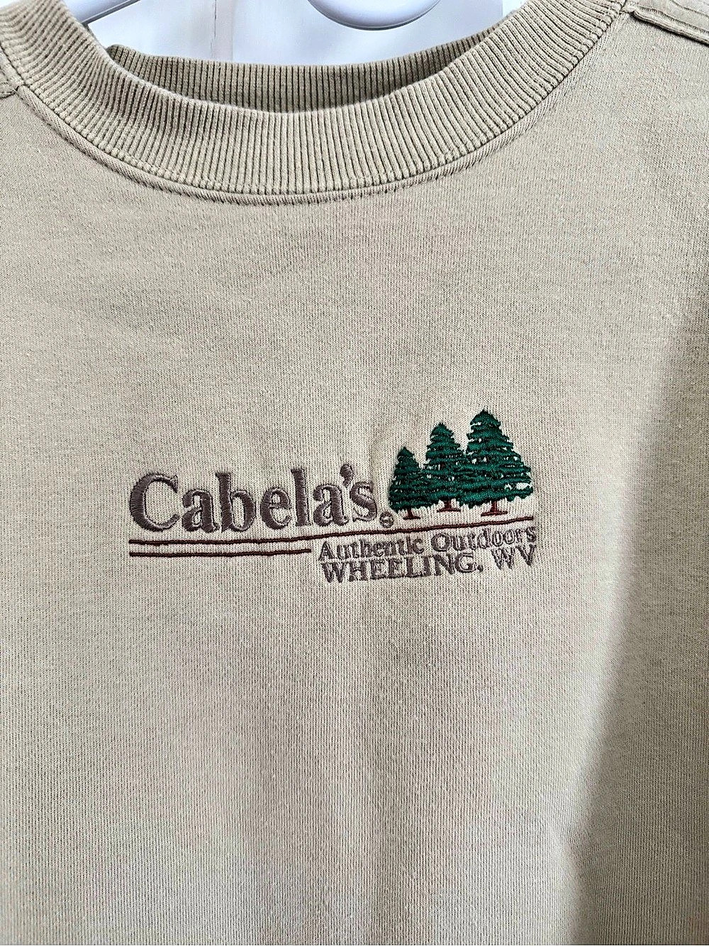 Blue Ocean Cabela's Athletic Outfitters Wheelhouse Tan Crewneck Sweatshirt Size - Picture 2 of 4